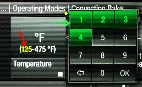 Miele discrepancy in min. oven temperature; time cannot be progrmmed to '60' seconds